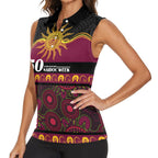 Broncos NAIDOC Week Personalised Women Sleeveless Polo Shirt Aboriginal Torres Strait Islanders Vibe