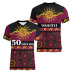 Broncos NAIDOC Week Personalised Women V-Neck T-Shirt Aboriginal Torres Strait Islanders Vibe