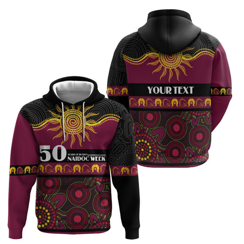 Broncos NAIDOC Week Personalised Zip Hoodie Aboriginal Torres Strait Islanders Vibe