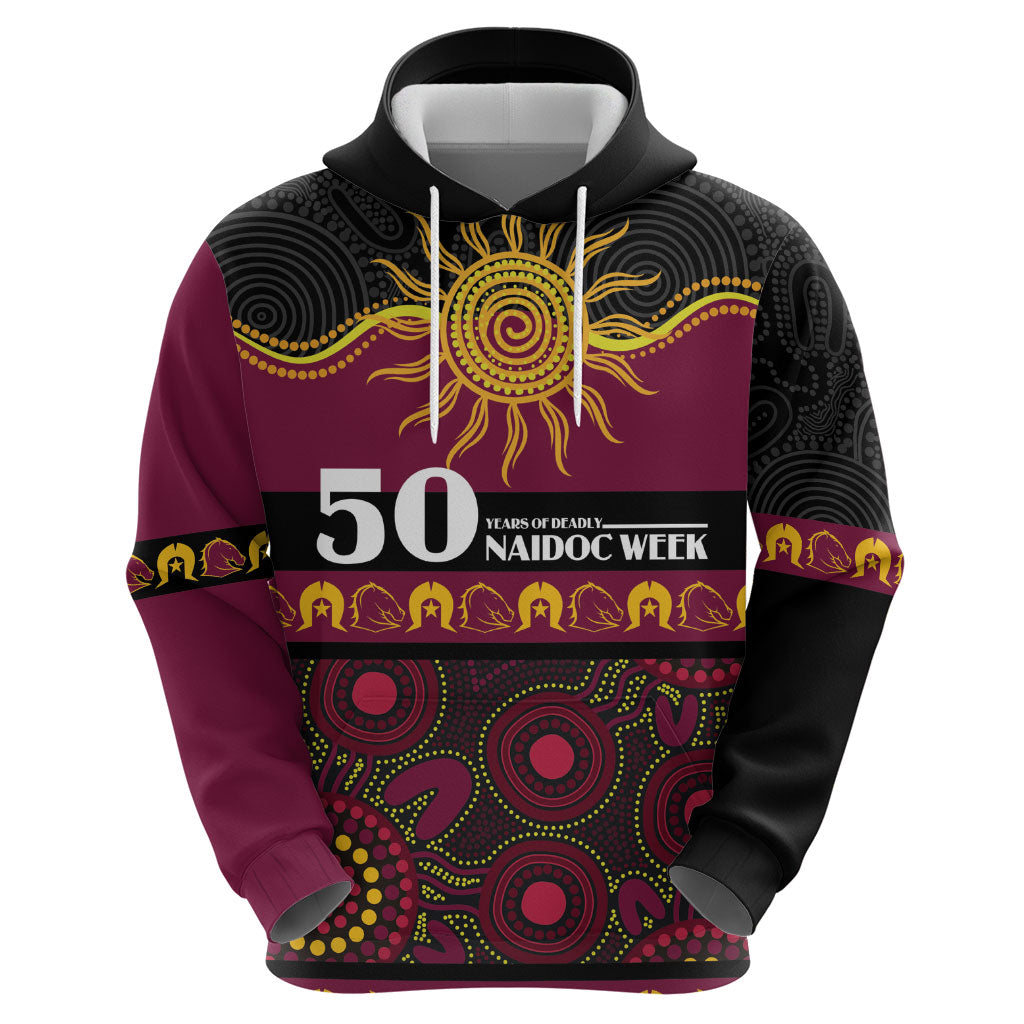 Broncos NAIDOC Week Personalised Zip Hoodie Aboriginal Torres Strait Islanders Vibe