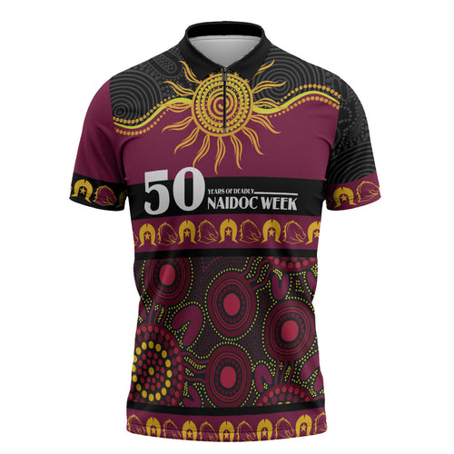 Broncos NAIDOC Week Personalised Zipper Polo Shirt Aboriginal Torres Strait Islanders Vibe