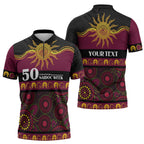 Broncos NAIDOC Week Personalised Zipper Polo Shirt Aboriginal Torres Strait Islanders Vibe