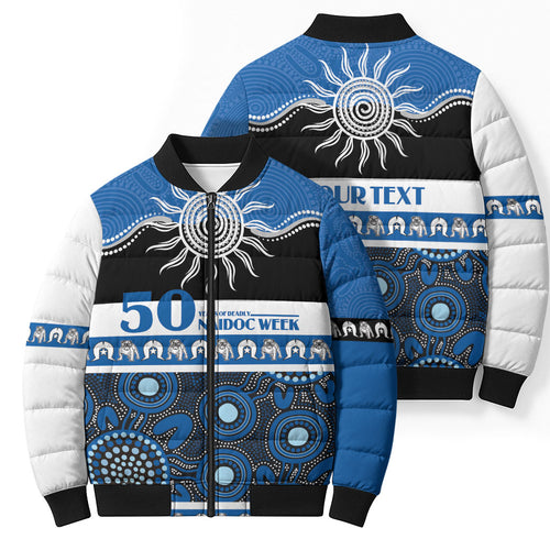Bulldogs NAIDOC Week Personalised Bomber Puffer Jacket Aboriginal Torres Strait Islanders Vibe