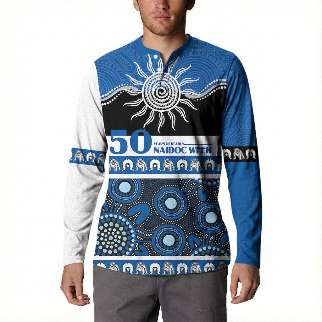 Bulldogs NAIDOC Week Personalised Button Sweatshirt Aboriginal Torres Strait Islanders Vibe