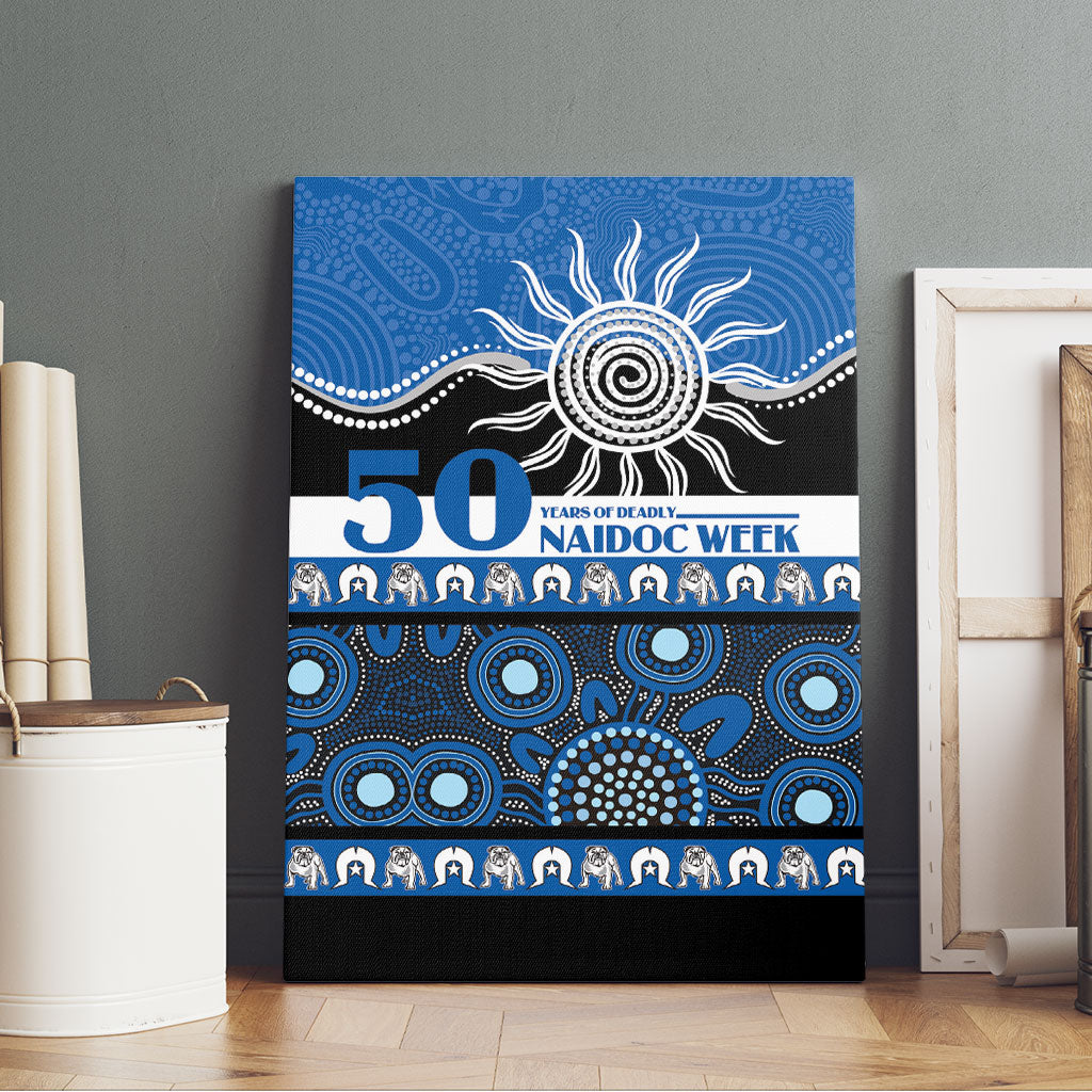 Bulldogs NAIDOC Week Canvas Wall Art Aboriginal Torres Strait Islanders Vibe