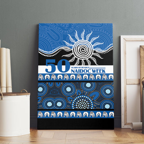 Bulldogs NAIDOC Week Canvas Wall Art Aboriginal Torres Strait Islanders Vibe