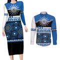 Bulldogs NAIDOC Week Personalised Couples Matching Long Sleeve Bodycon Dress and Long Sleeve Button Shirt Aboriginal Torres Strait Islanders Vibe