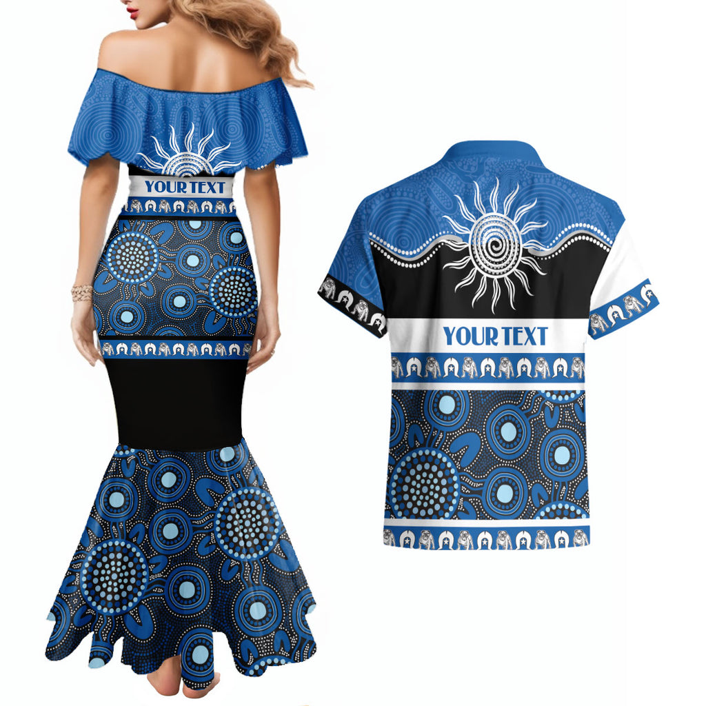 Bulldogs NAIDOC Week Personalised Couples Matching Mermaid Dress and Hawaiian Shirt Aboriginal Torres Strait Islanders Vibe