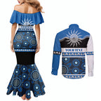 Bulldogs NAIDOC Week Personalised Couples Matching Mermaid Dress and Long Sleeve Button Shirt Aboriginal Torres Strait Islanders Vibe