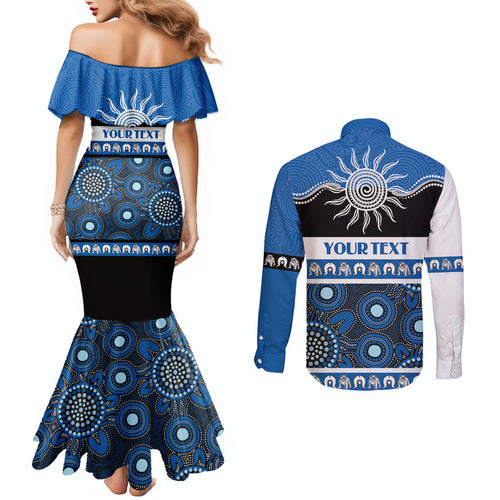 Bulldogs NAIDOC Week Personalised Couples Matching Mermaid Dress and Long Sleeve Button Shirt Aboriginal Torres Strait Islanders Vibe