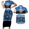 Bulldogs NAIDOC Week Personalised Couples Matching Short Sleeve Bodycon Dress and Hawaiian Shirt Aboriginal Torres Strait Islanders Vibe