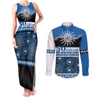 Bulldogs NAIDOC Week Personalised Couples Matching Tank Maxi Dress and Long Sleeve Button Shirt Aboriginal Torres Strait Islanders Vibe