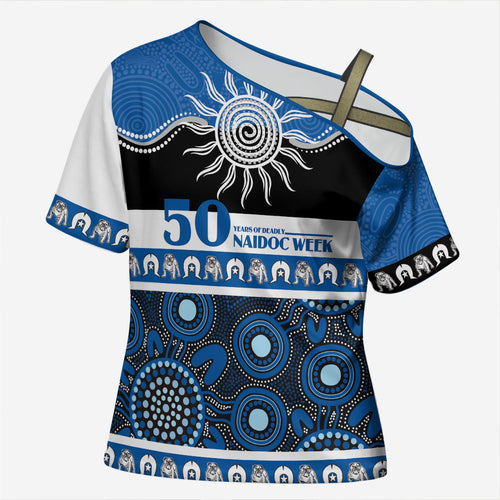 Bulldogs NAIDOC Week Personalised Cross Shoulder Shirt Aboriginal Torres Strait Islanders Vibe
