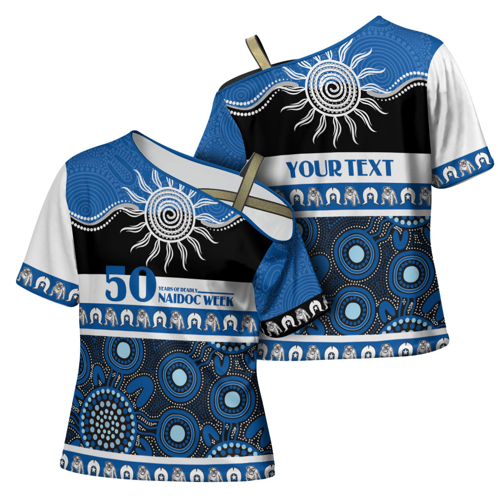 Bulldogs NAIDOC Week Personalised Cross Shoulder Shirt Aboriginal Torres Strait Islanders Vibe