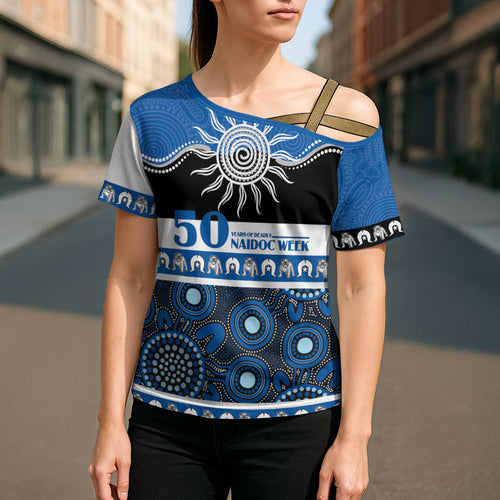 Bulldogs NAIDOC Week Personalised Cross Shoulder Shirt Aboriginal Torres Strait Islanders Vibe