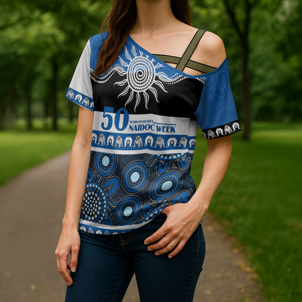 Bulldogs NAIDOC Week Personalised Cross Shoulder Shirt Aboriginal Torres Strait Islanders Vibe
