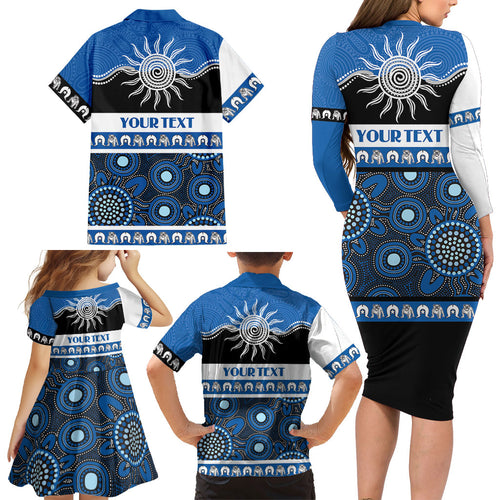 Bulldogs NAIDOC Week Personalised Family Matching Long Sleeve Bodycon Dress and Hawaiian Shirt Aboriginal Torres Strait Islanders Vibe
