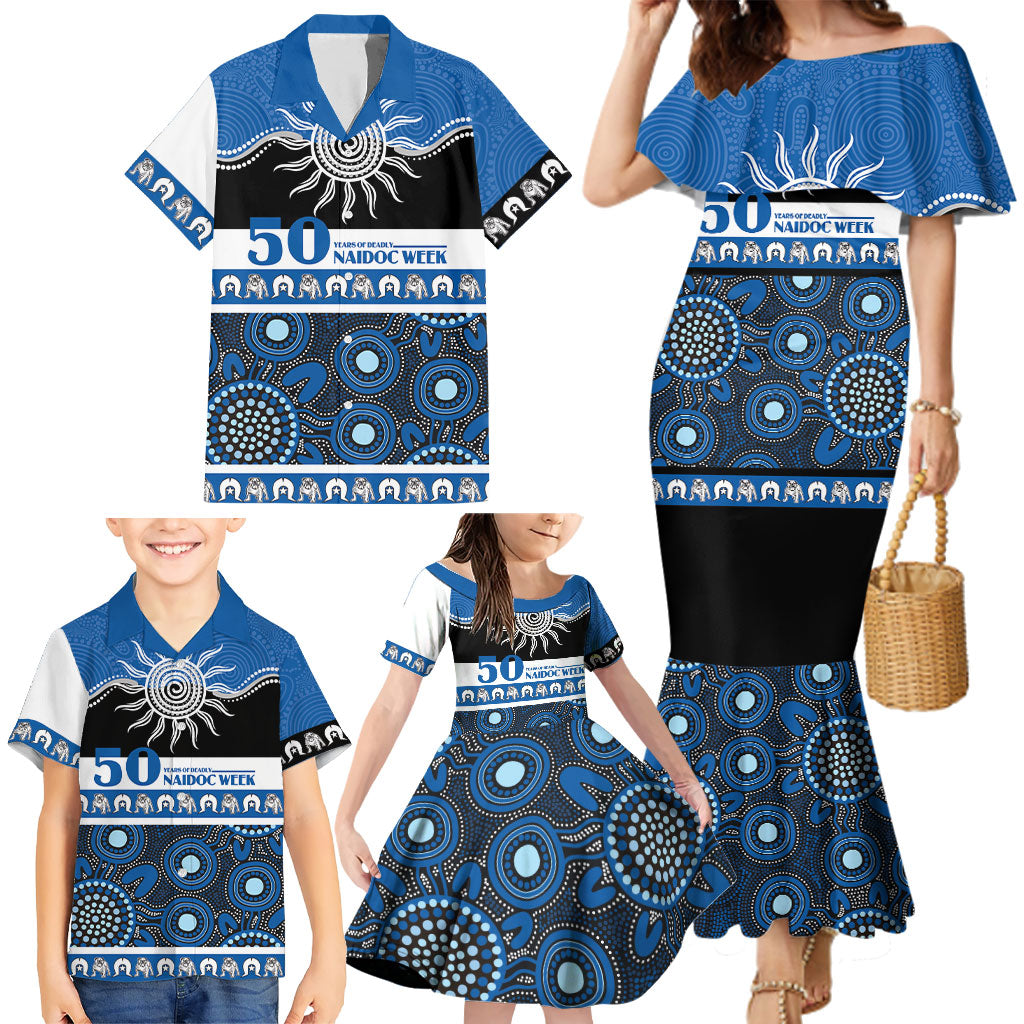 Bulldogs NAIDOC Week Personalised Family Matching Mermaid Dress and Hawaiian Shirt Aboriginal Torres Strait Islanders Vibe