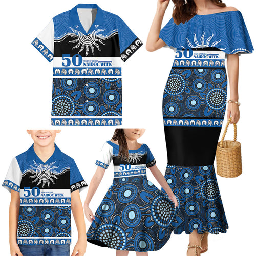 Bulldogs NAIDOC Week Personalised Family Matching Mermaid Dress and Hawaiian Shirt Aboriginal Torres Strait Islanders Vibe