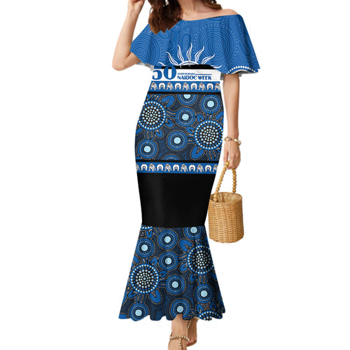 Bulldogs NAIDOC Week Personalised Family Matching Mermaid Dress and Hawaiian Shirt Aboriginal Torres Strait Islanders Vibe