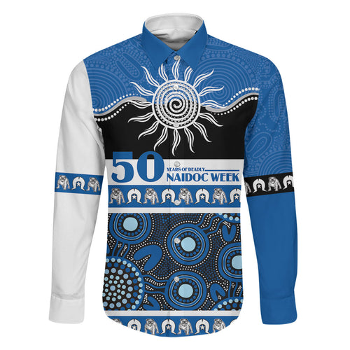 Bulldogs NAIDOC Week Personalised Family Matching Off The Shoulder Long Sleeve Dress and Hawaiian Shirt Aboriginal Torres Strait Islanders Vibe