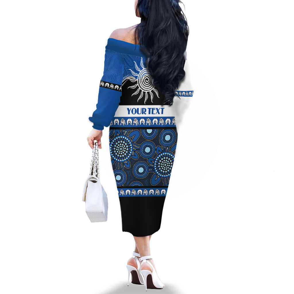 Bulldogs NAIDOC Week Personalised Family Matching Off The Shoulder Long Sleeve Dress and Hawaiian Shirt Aboriginal Torres Strait Islanders Vibe