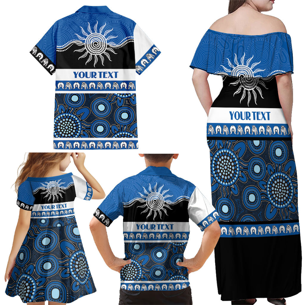 Bulldogs NAIDOC Week Personalised Family Matching Off Shoulder Maxi Dress and Hawaiian Shirt Aboriginal Torres Strait Islanders Vibe