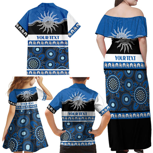 Bulldogs NAIDOC Week Personalised Family Matching Off Shoulder Maxi Dress and Hawaiian Shirt Aboriginal Torres Strait Islanders Vibe