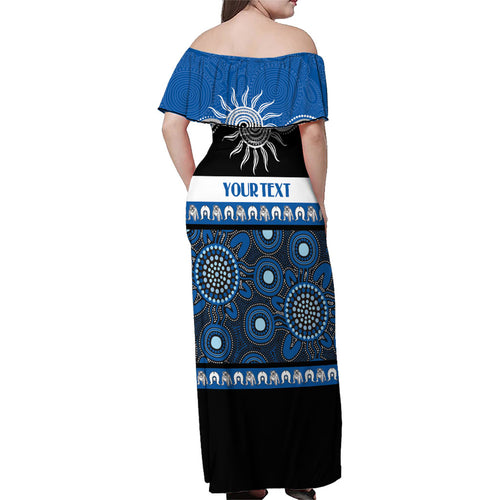 Bulldogs NAIDOC Week Personalised Family Matching Off Shoulder Maxi Dress and Hawaiian Shirt Aboriginal Torres Strait Islanders Vibe