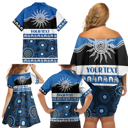 Bulldogs NAIDOC Week Personalised Family Matching Off Shoulder Short Dress and Hawaiian Shirt Aboriginal Torres Strait Islanders Vibe