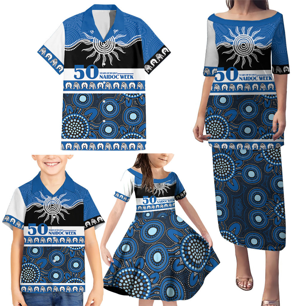 Bulldogs NAIDOC Week Personalised Family Matching Puletasi and Hawaiian Shirt Aboriginal Torres Strait Islanders Vibe