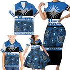 Bulldogs NAIDOC Week Personalised Family Matching Short Sleeve Bodycon Dress and Hawaiian Shirt Aboriginal Torres Strait Islanders Vibe