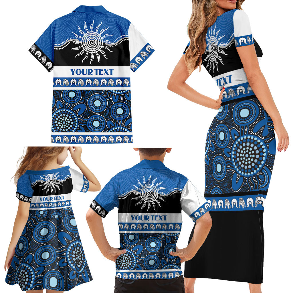 Bulldogs NAIDOC Week Personalised Family Matching Short Sleeve Bodycon Dress and Hawaiian Shirt Aboriginal Torres Strait Islanders Vibe