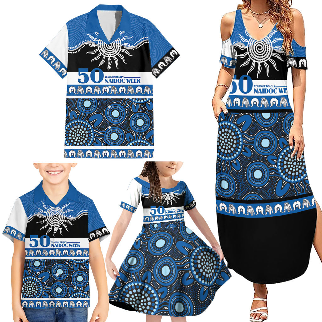 Bulldogs NAIDOC Week Personalised Family Matching Summer Maxi Dress and Hawaiian Shirt Aboriginal Torres Strait Islanders Vibe