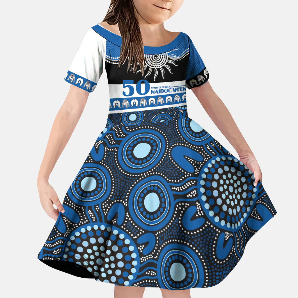 Bulldogs NAIDOC Week Personalised Kid Short Sleeve Dress Aboriginal Torres Strait Islanders Vibe