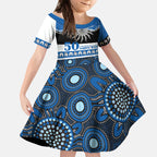 Bulldogs NAIDOC Week Personalised Kid Short Sleeve Dress Aboriginal Torres Strait Islanders Vibe