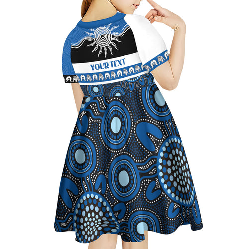 Bulldogs NAIDOC Week Personalised Kid Short Sleeve Dress Aboriginal Torres Strait Islanders Vibe