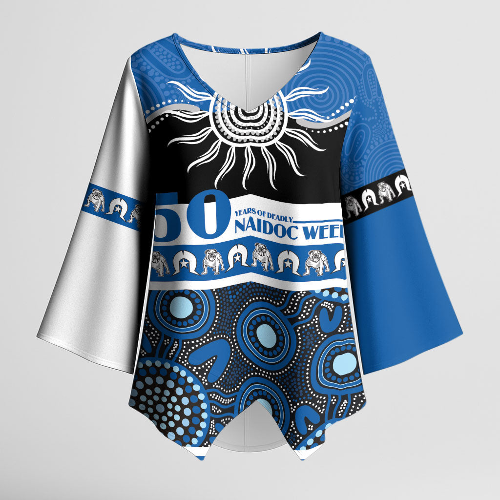 Bulldogs NAIDOC Week Personalised Kimono Sleeve Blouse Aboriginal Torres Strait Islanders Vibe