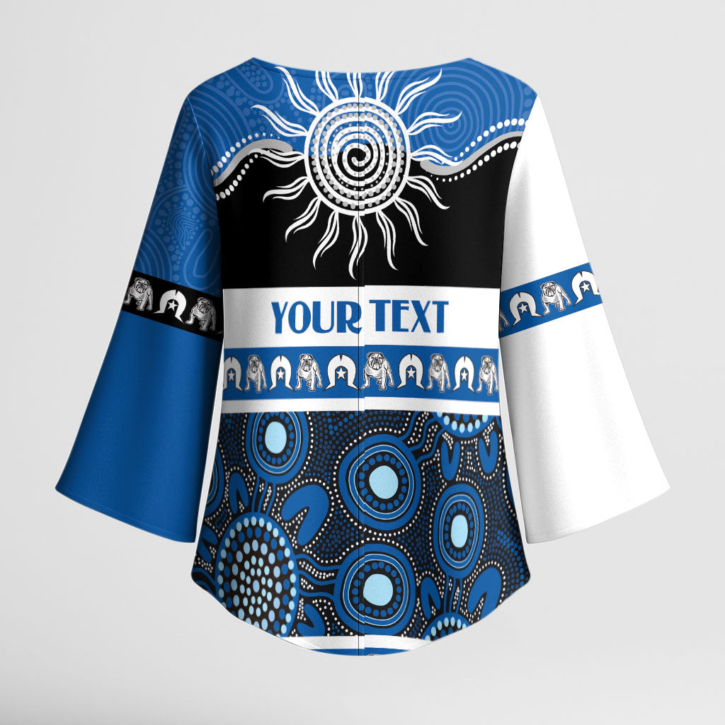 Bulldogs NAIDOC Week Personalised Kimono Sleeve Blouse Aboriginal Torres Strait Islanders Vibe