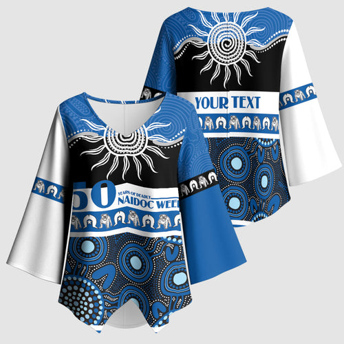 Bulldogs NAIDOC Week Personalised Kimono Sleeve Blouse Aboriginal Torres Strait Islanders Vibe