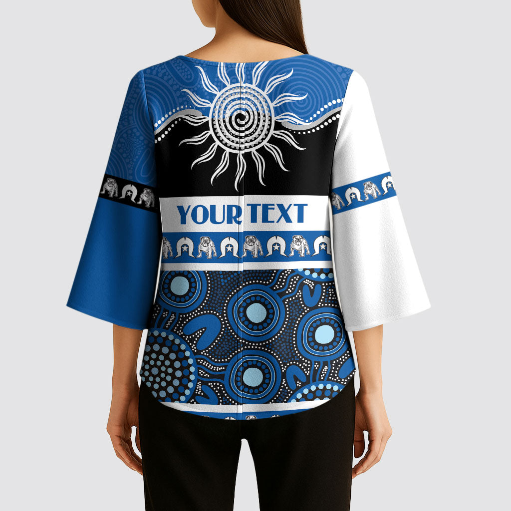 Bulldogs NAIDOC Week Personalised Kimono Sleeve Blouse Aboriginal Torres Strait Islanders Vibe
