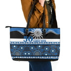 Bulldogs NAIDOC Week Leather Tote Bag Aboriginal Torres Strait Islanders Vibe