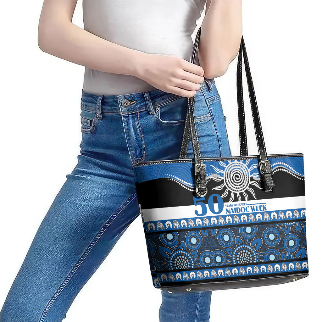 Bulldogs NAIDOC Week Leather Tote Bag Aboriginal Torres Strait Islanders Vibe