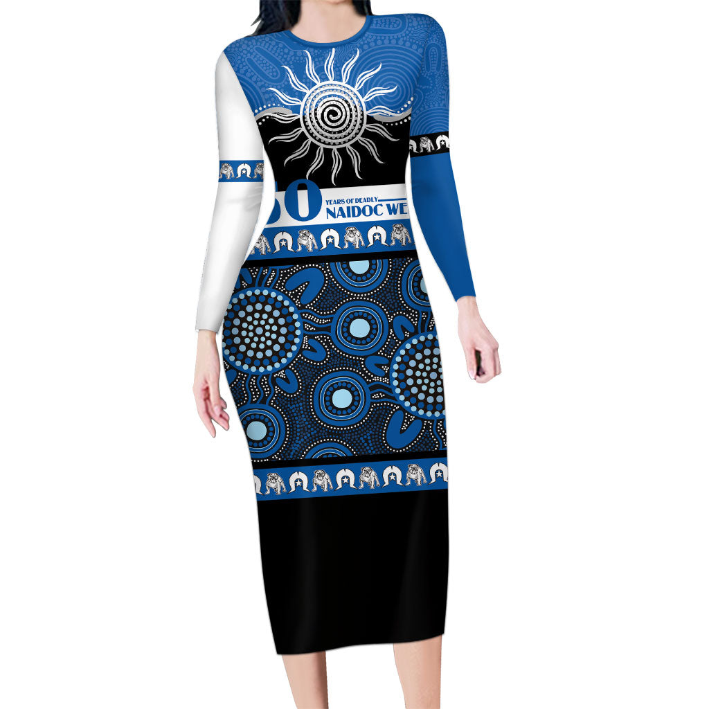 Bulldogs NAIDOC Week Personalised Long Sleeve Bodycon Dress Aboriginal Torres Strait Islanders Vibe