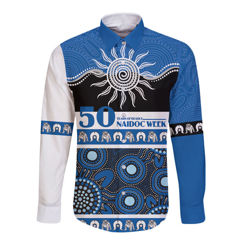 Bulldogs NAIDOC Week Personalised Long Sleeve Button Shirt Aboriginal Torres Strait Islanders Vibe