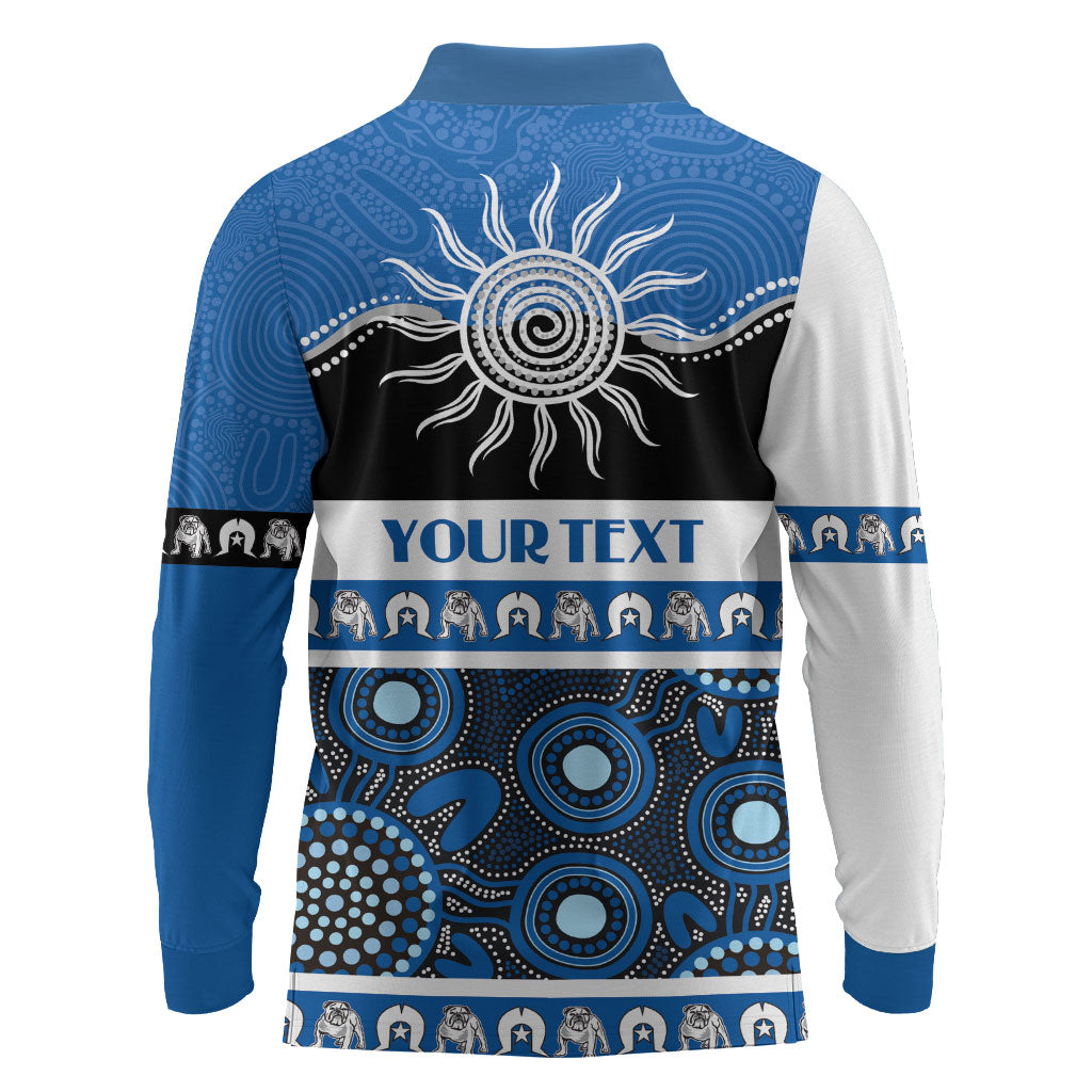 Bulldogs NAIDOC Week Personalised Long Sleeve Polo Shirt Aboriginal Torres Strait Islanders Vibe