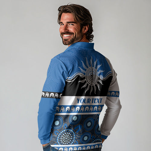 Bulldogs NAIDOC Week Personalised Long Sleeve Polo Shirt Aboriginal Torres Strait Islanders Vibe