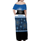 Bulldogs NAIDOC Week Personalised Off Shoulder Maxi Dress Aboriginal Torres Strait Islanders Vibe