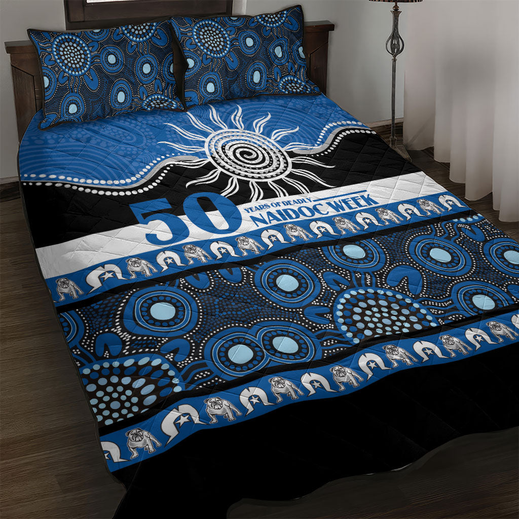 Bulldogs NAIDOC Week Quilt Bed Set Aboriginal Torres Strait Islanders Vibe