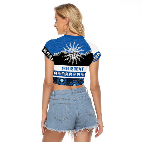 Bulldogs NAIDOC Week Personalised Raglan Cropped T Shirt Aboriginal Torres Strait Islanders Vibe